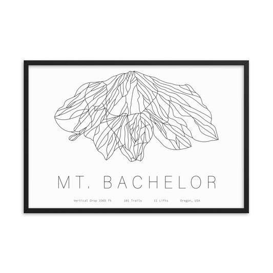 Framed Poster - Mt. Bachelor
