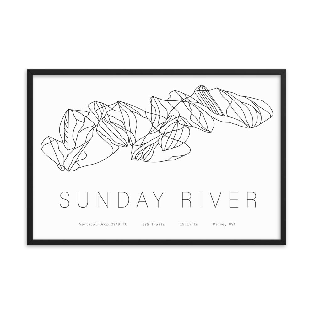 Framed Poster - Sunday River